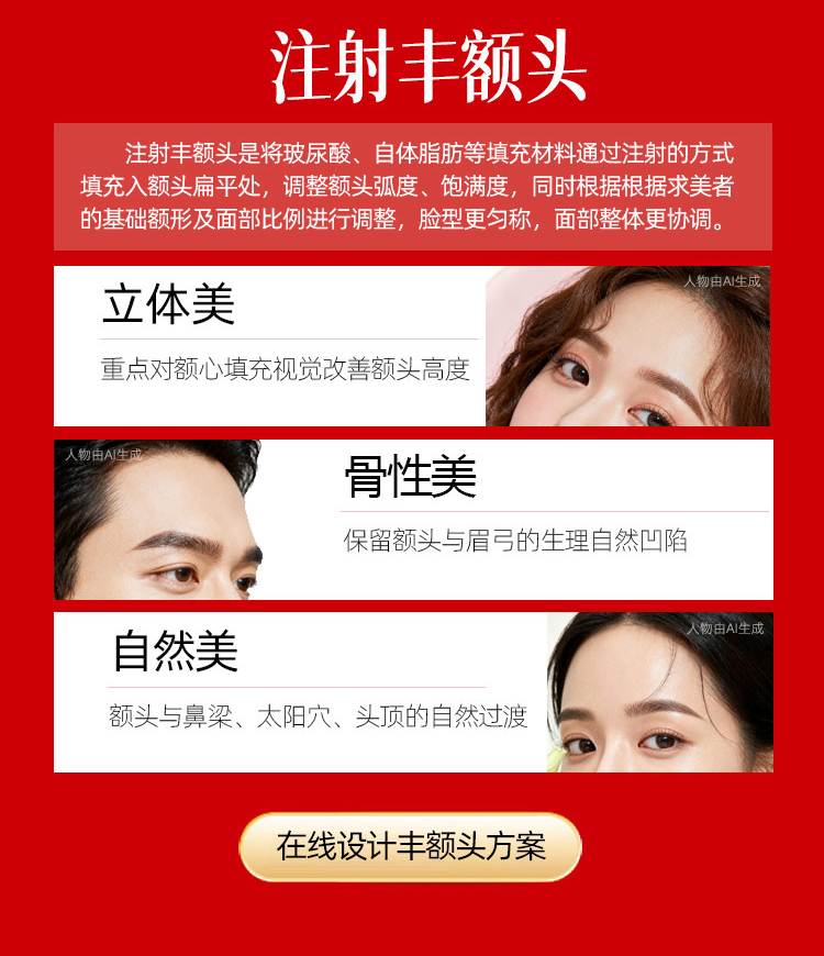 华美注射丰额头怎么选材料