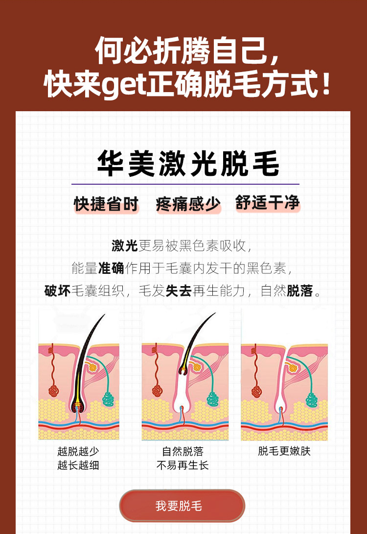 华美激光脱腿毛