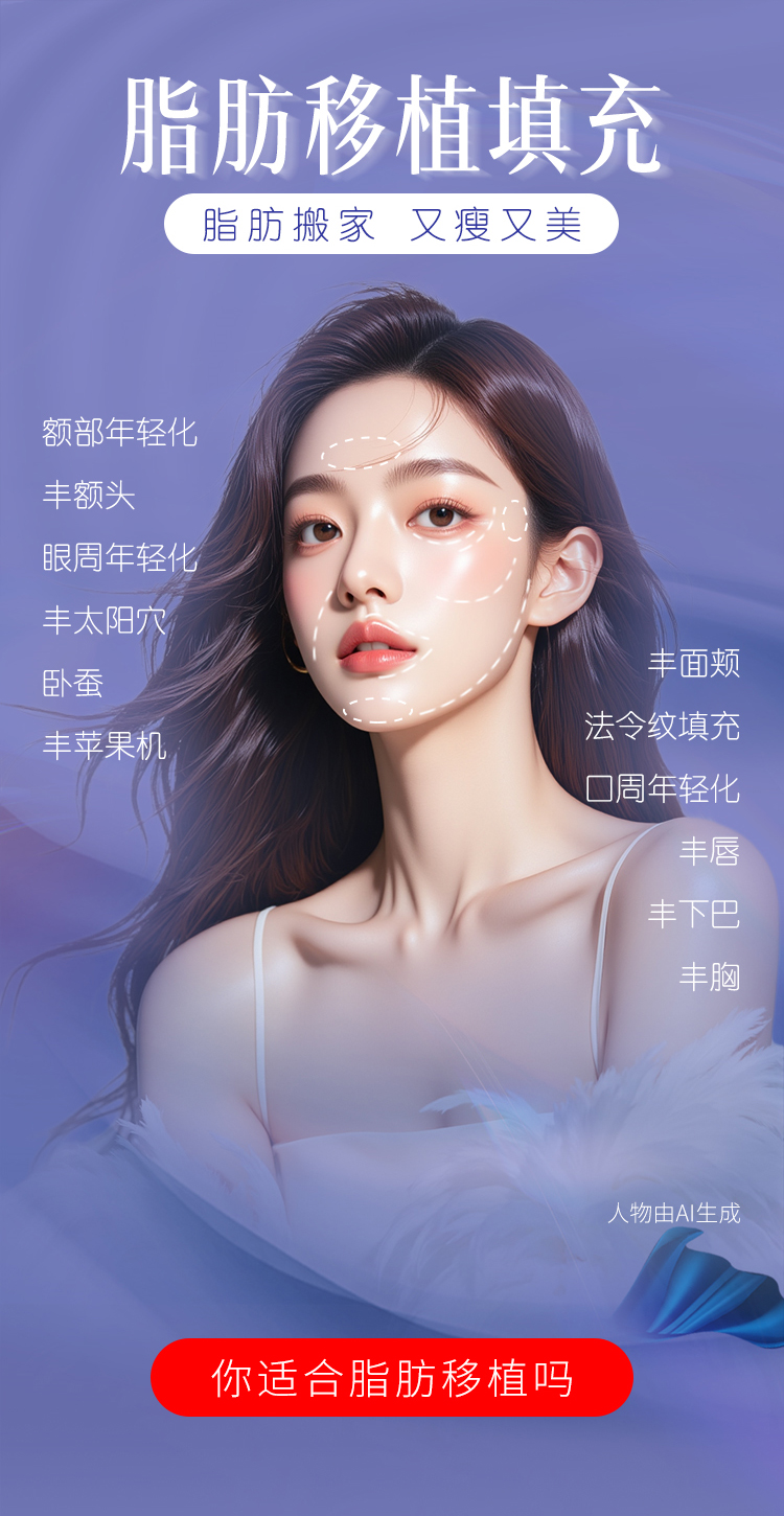 华美脂肪填充部位