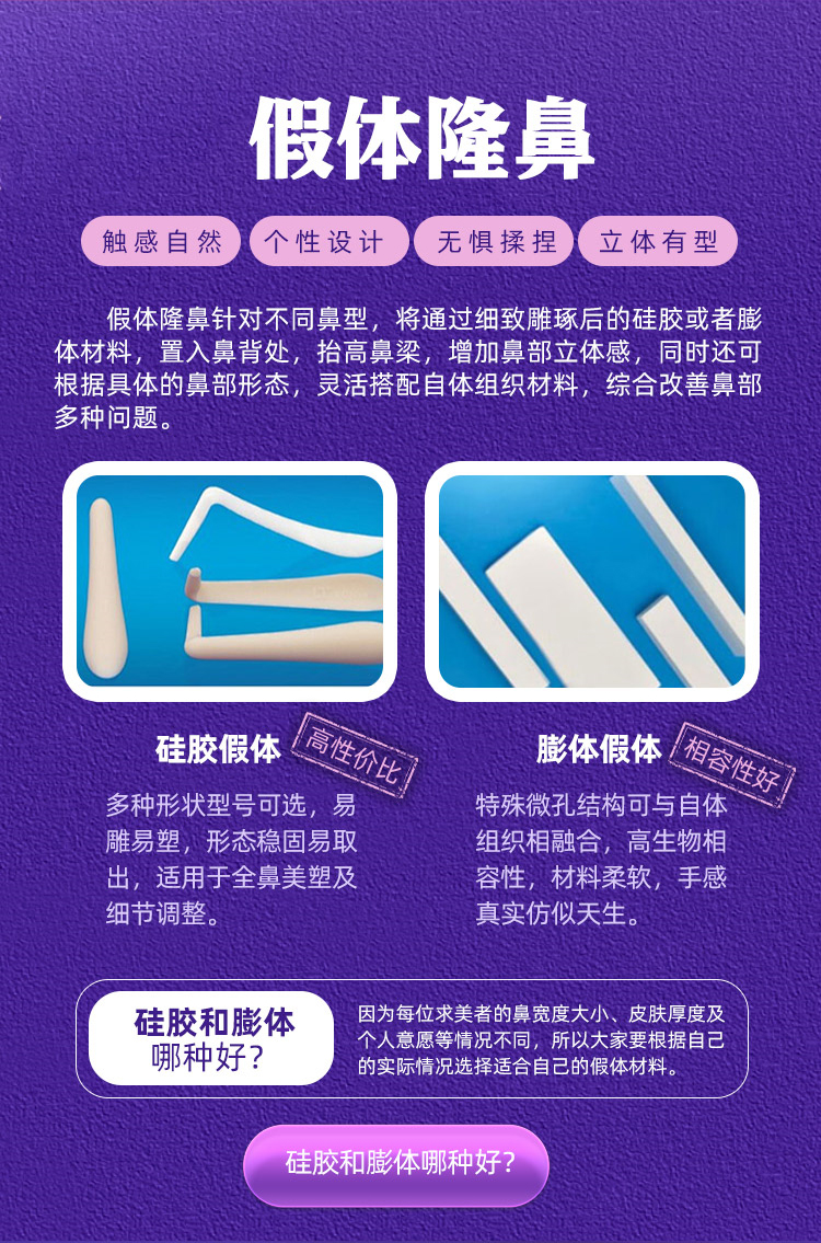 华美假体隆鼻材料