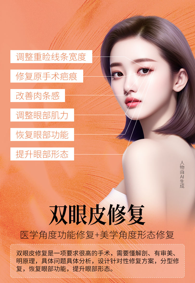 华美双眼皮修复方法