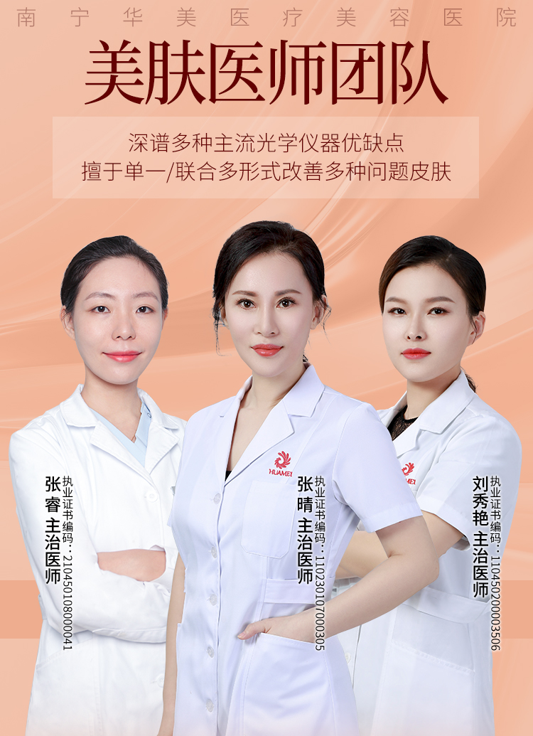 张睿,张晴,刘秀艳,华美皮肤美容医师