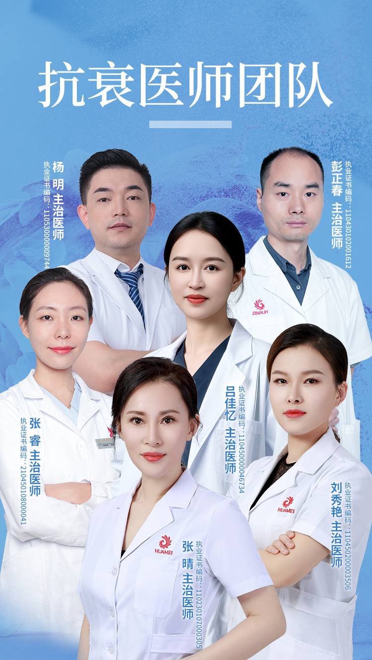 杨明,吕佳亿,彭正春,张睿,张晴,刘秀艳,华美除皱抗衰医师
