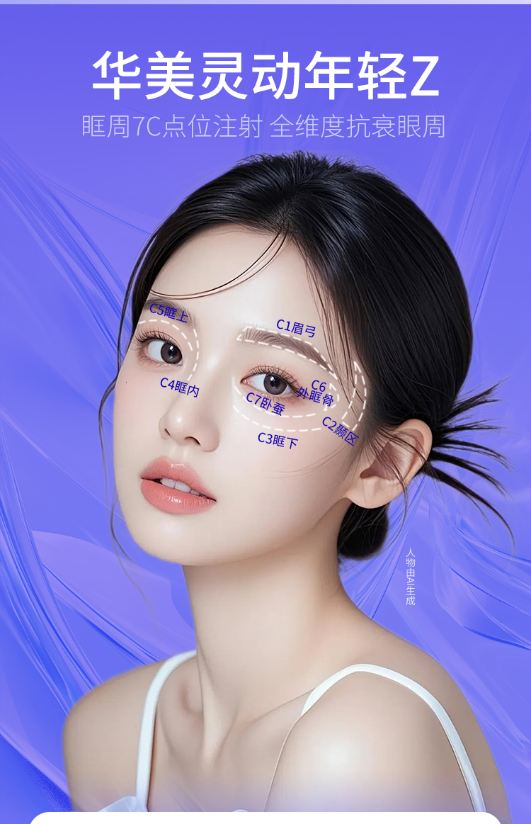 华美灵动年轻Z适应症,华美灵动年轻Z材料,南宁微整医院选择,南宁眼周年轻化医院,南宁眼周抗衰
